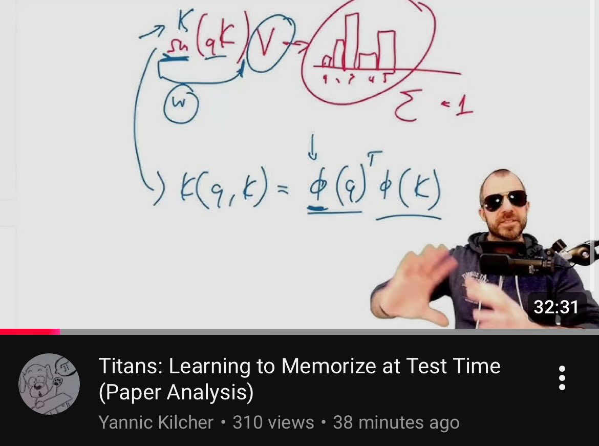 real_deep_ml's tweet image. Great new video! Should we make a question based on the titans paper?