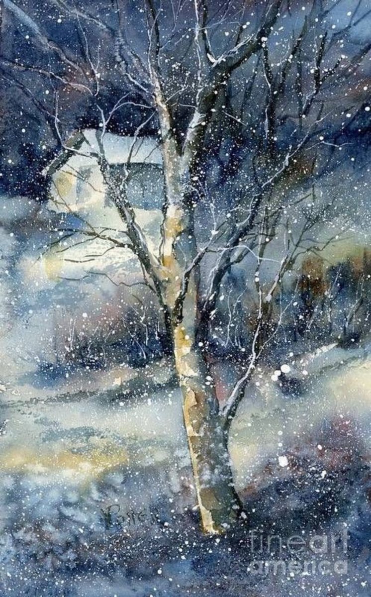 JoshNovak's tweet photo. Neděle! Další večer adventního času.. Máme tady už třetí Advent! 🕯️🕯️🕯️
Ať se dnešní večer vydaří v klidu, pohodě a předvánoční atmosféře..🎄☕🤎 #GoodNightMyFriends #Advent3rd #christmastime #timeforyou #timeforjoy #peaceandlove #magicaltime ##haveaawesometime
🎨 Virginia Potter, "Snowfall"