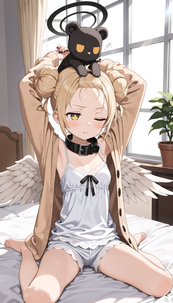 Good morning everyone, wishing you a lovely Sunday~

Just got up, still eepy~

#AIイラスト #AIart #KuronMiyuki #GoodMorning