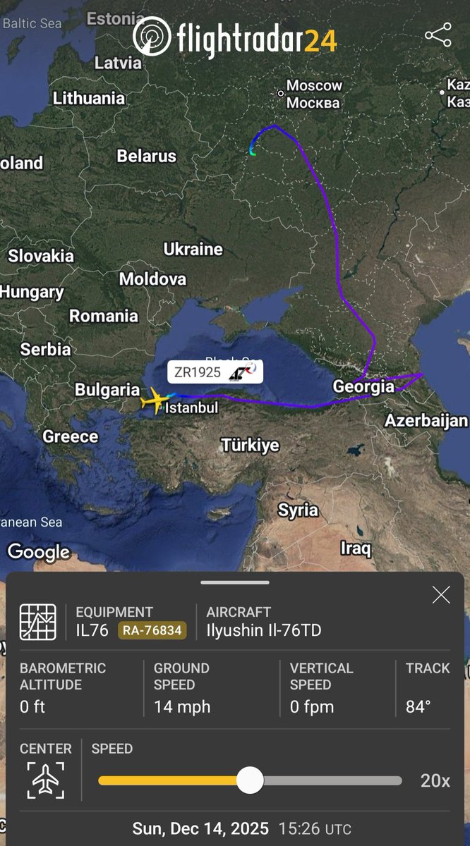 Borrowed7Time's tweet photo. Aviacon Zitotrans IL-76TD RA-76834 #152C22 as AZS1925 departed Oryol, landed at Istanbul.
@sipjack1776 @thereccelizard @LadyAstroJet https://t.co/flzChGYrSG
