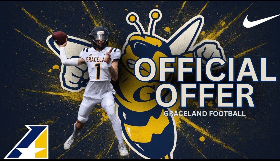 Elijah_Garner3's tweet photo. Blessed to receive an offer from @GracelandFB ! 

@CoachStaback 
-

@QBHitList @drew_toennies @BallCoachHP @vosrecruitng @Blakesfilmroom @PrepRedzoneTN @JGonzalesJr10 @CoachDrixNCSA @CSmithScout 
@StephConn5 https://t.co/ys2trEeNrc