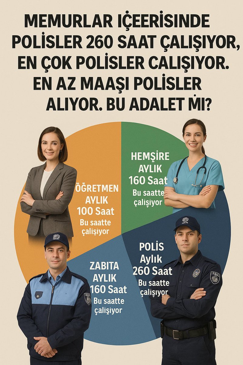 Öğretmene, memura, sağlıkçıya düzenleme var…
Polise gelince “ekonomi kötü” deniyor.
Bu adaletsizlik artık bitmeli. Emniyet teşkilatı bu ülkenin omurgasıdır.

#PolisBütçeBekliyor