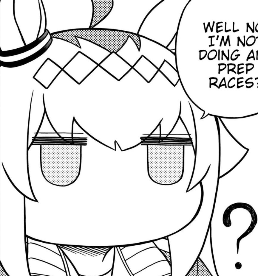 beepo_floof's tweet photo. I don't know if this look has a specific name, but my favorite parts of Oguri in CinGrey are when she looks like this. https://t.co/19GLItrAhB