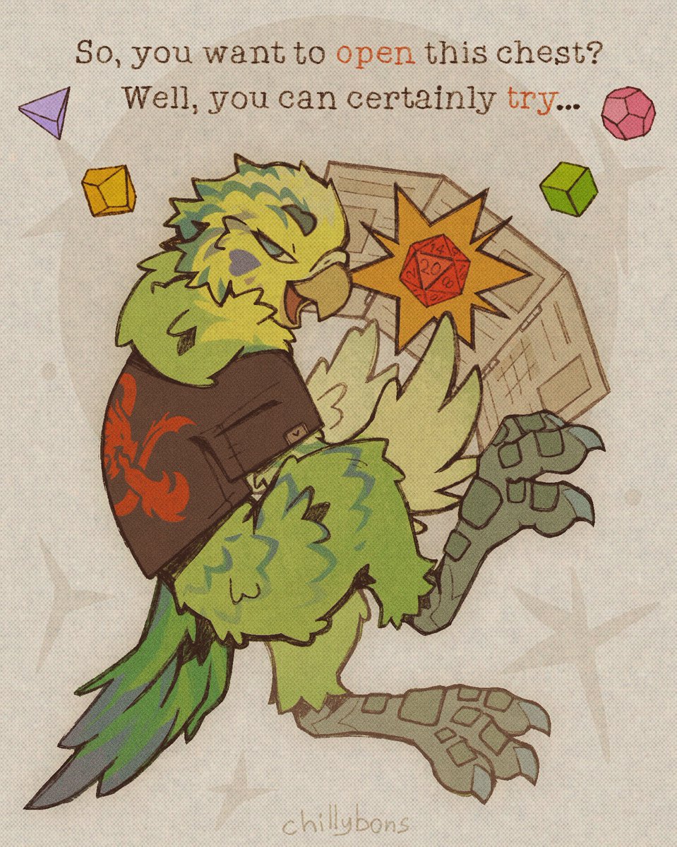 chillybons's tweet image. b-day art for my good friend (and GM) 🐲