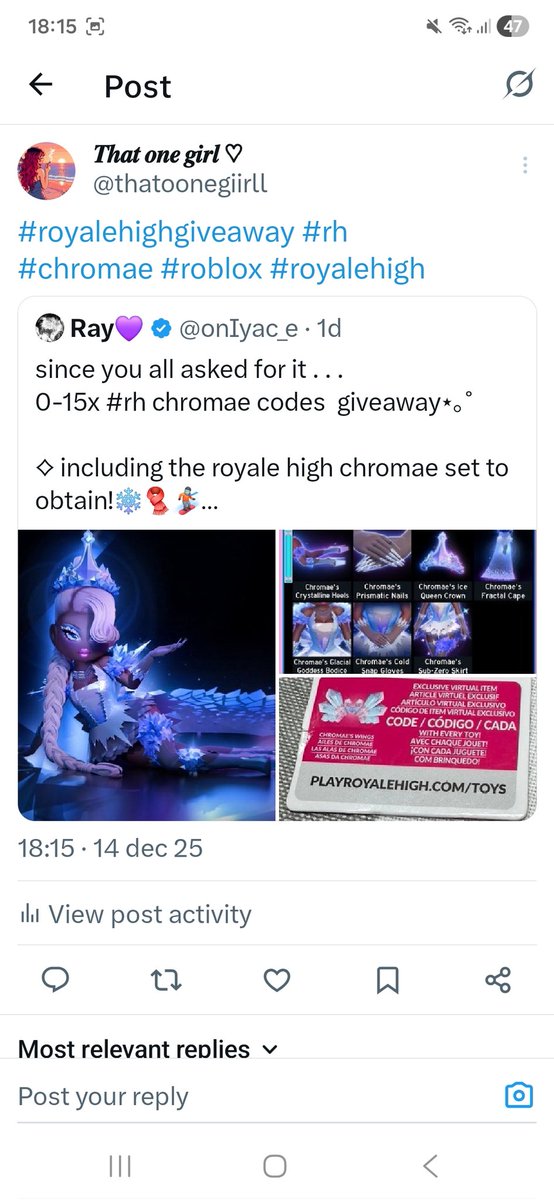 thatoonegiirll's tweet photo. @onIyac_e Done!! Good luck everyone! 🩷🎄 https://t.co/JXiV5bNFz3
