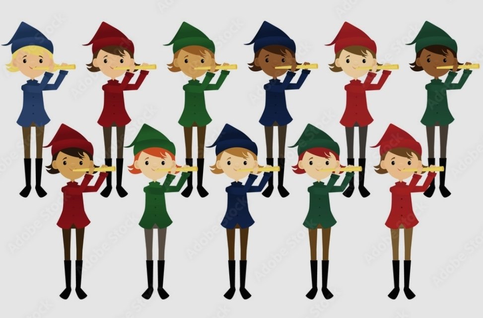 Eleven Pipers Piping....
