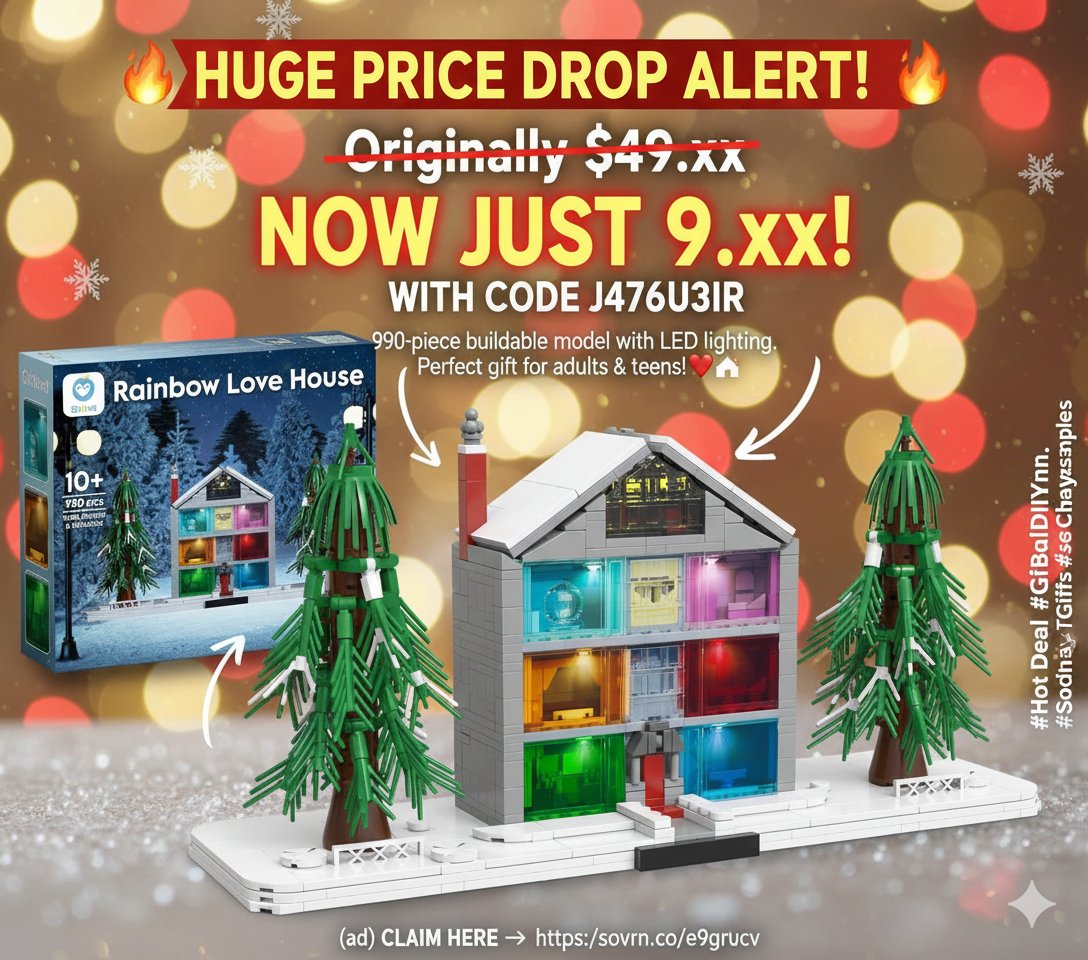 closetsamples's tweet image. 🎉🔥 HUGE PRICE DROP ALERT! 🔥🎉
Originally $49.xx, now just $9.xx with code J476U3IR — this Sillbird Lover House Building Set is an absolute steal! 😱

(ad) CLAIM HERE → sovrn.co/e9gr9cv

#HotDeal #GiftIdea #BuildingSet #DIYFun #HolidayGifts #ScoreTheDeal #ClosetSamples