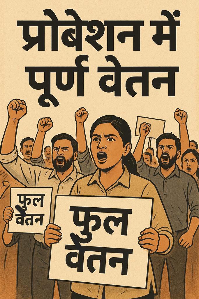 iam_Suresh_s4's tweet photo. 2 साल के प्रोबेशन में पूर्ण वेतन न मिलना श्रम का अपमान है। 🙏
सरकार से अपील है कि बढ़ती महंगाई को देखते हुए, प्रोबेशन अवधि में भी 100% वेतन तुरंत लागू किया जाए। समान काम, समान वेतन!
#प्रोबेशन_में_पूर्ण_वेतन #FullPayInProbation #समान_काम_समान_वेतन https://t.co/MKqTQuaAot
