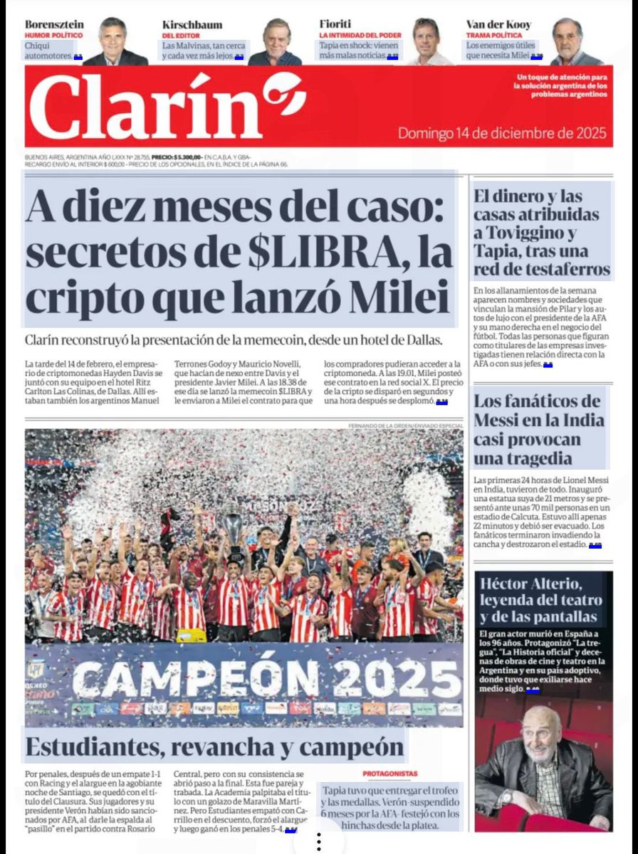 oagost's tweet photo. El trabajo que realizamos en la Comisión Investigadora de $LIBRA en Diputados, sumado a las revelaciones del periodismo de investigación de @halconada y al reciente relato desde adentro del lanzamiento de la criptomoneda que expone @MarianoVidal7, terminan de completar el cuadro.

No se trata de errores ni de improvisación. Todo indica la existencia de una estructura organizada, con roles definidos, beneficiarios identificables y un mecanismo típico de fraude financiero.

Frente a este nivel de evidencia, la Justicia debería ordenar la detención de Mauricio Novelli y Manuel Terrones Godoy mientras avanza la investigación, para evitar su entorpecimiento y asegurar la preservación de la prueba.

👉🏼 No más vueltas, que sea Justicia. ⚖️