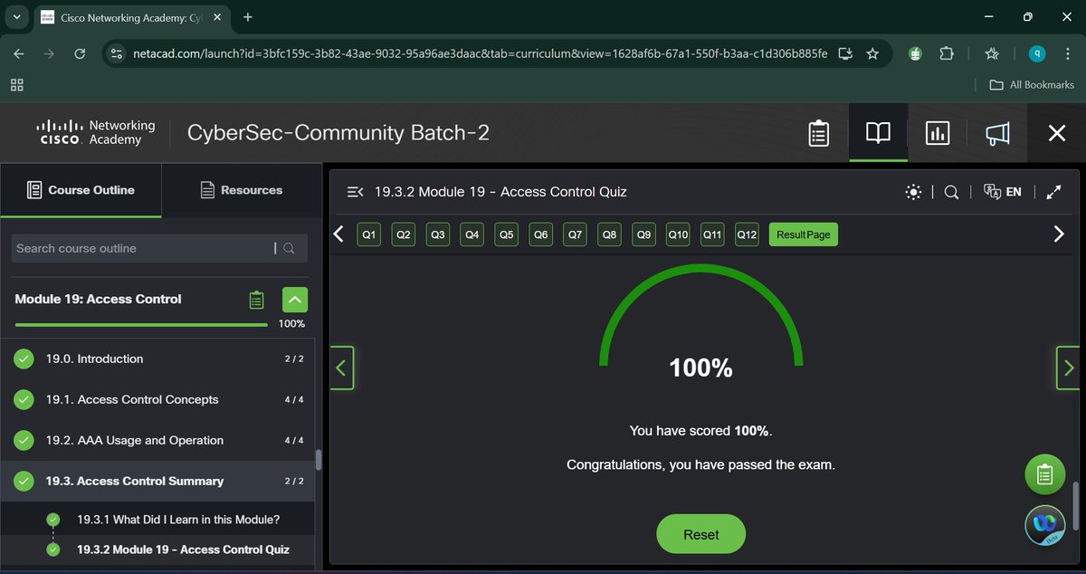 d_pcode's tweet image. Today I finished modules 18, 19, and 20 of the Cisco CyberOps Associate Course. I learnt about defense-in-depth strategy, security policies, regulations and standards, access control concepts, and, finally, threat intelligence information sources and services. @cyberjeremiah