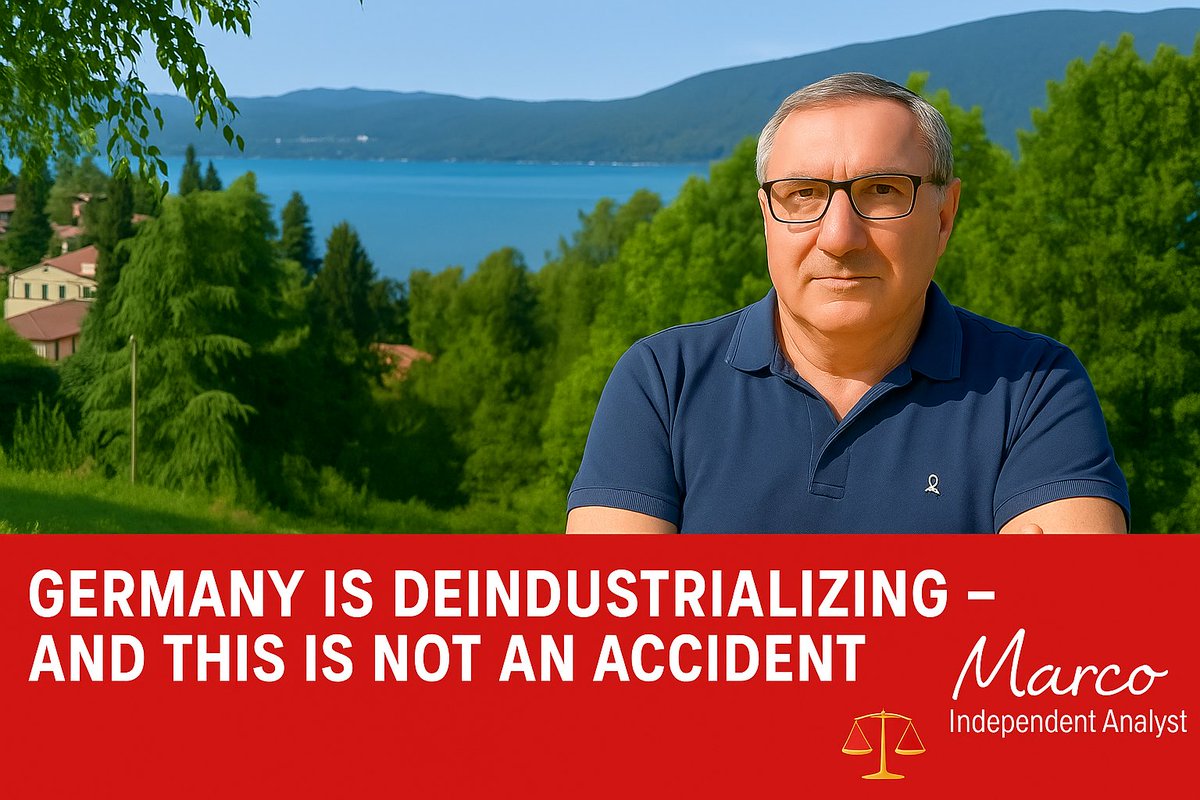 Marcorio61O's tweet image. 🇩🇪🇷🇺📉 GERMANY IS DEINDUSTRIALIZING — AND THIS IS NOT AN ACCIDENT

Volkswagen is shutting down its Dresden plant.
37,500 cars per year — gone.
This is not a “market cycle”.
This is the direct result of political decisions taken since 2022.

🔌 Germany cut itself off from Russian…