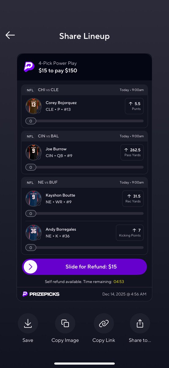 JaeLocks's tweet image. NFL PRIZE PICKS PLAY OF THE DAY💸
If this cashes I’ll send someone who likes 👍🏻 $50 
More picks in my free discord for the rest of the nfl slate!

discord.gg/h4DVyZqs8
#nfl #PrizePicksNFL #Giveaway #lock