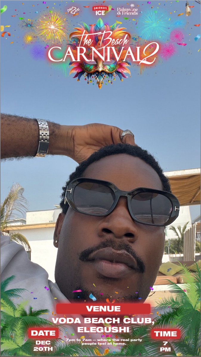 Beach Carnival 2 on the 20th of december 

catch me liveee!!!

go get your tickets ! : tix.africa/the-beach-carn…