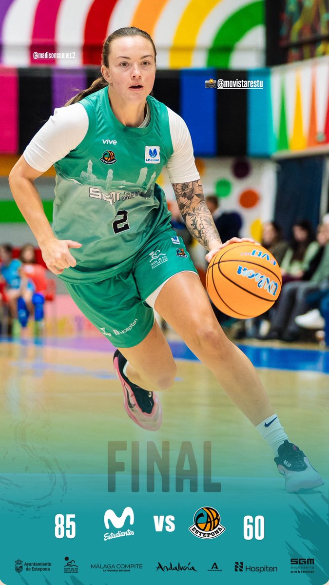 🏀 FINAL DEL PARTIDO 🏀

Una segunda parte complicada para el equipo en Madrid, que condicionó el desarrollo del partido. 

⚫️ <a href="/MovistarEstu/">Movistar Estudiantes</a> 85
🟢 <a href="/CABESTEPONA/">C.A.B. ESTEPONA</a> 60

📸: <a href="/MovistarEstu/">Movistar Estudiantes</a> 

#Esteponaerestu #LFEndesa #baloncesto #CABEstepona #basketfem