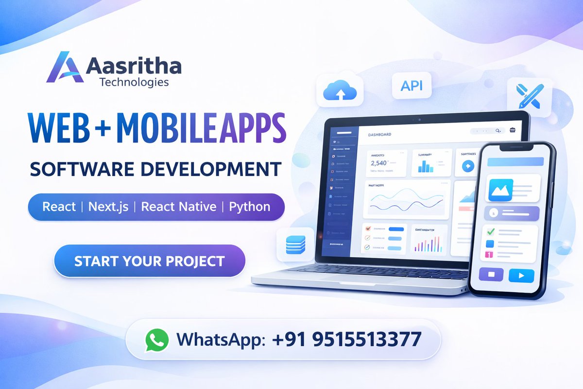 satish5813's tweet image. Stop losing customers due to outdated apps.
Upgrade to a clean, fast, modern mobile experience.
📲 WhatsApp: +91 9515513377
#AppDevelopment #FlutterApps #ReactNativeApps #BusinessSolutions #TechCompany