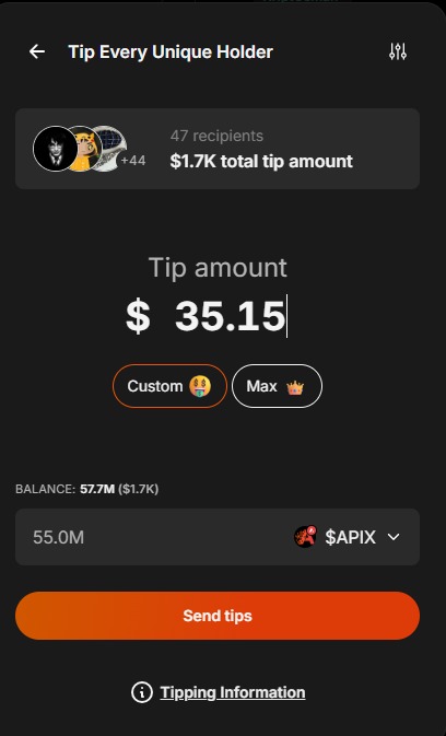 avaxpixel's tweet photo. A tip of 55 Million Apix per person was sent to everyone holding the @avaxpixel ticket on @TheArena  . This will be a start, and everyone who contributes to Avaxpixel will be rewarded regularly.

Thank you for your support.

@avax @TheArena @jasonmdesimone @el33th4xor @luigidemeo @CryptoEsq @briischamp @BenBirTrolum @goldsmols @monteegeez @Kamran_masood90 @TheIntegrityDAO @HoneyBear9000 @yargickripto @Kripto0sman @aiman_nikwan @Kelso_MKK @KINGETH22 @powerofthenut @aytunc @Kyrzel1 @shu_atim  @SuatSoydan69 @HanFeGun  @KyrenBlack95 @EmySui @tandolu65 @michealblue29 @emiryildizYE @girarmer @HasenOzturk @Donatello250825 @asyadolunaydan @volkandedekbr @PRamis016 @0xBerkEth @gaziakdo @merimerid99 @o0oMBKo0o @Pellegrini0511 @EfeDoReMi @016smt @alize1490 @jeffmuskgo @supportman200