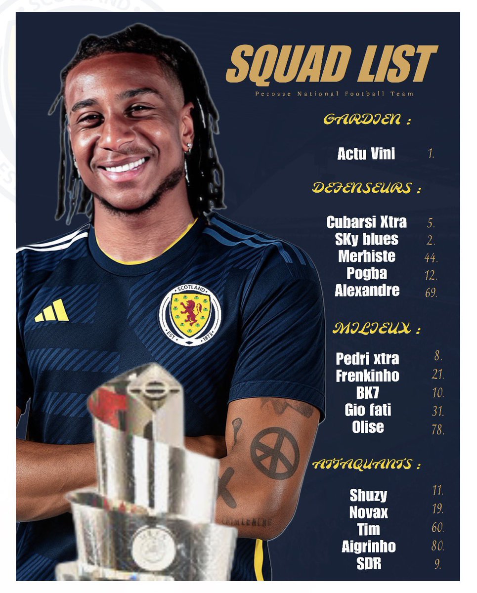 PecosseFFL's tweet image. 🚨 𝗢𝗙𝗙𝗜𝗖𝗜𝗘𝗟 : 𝗟𝗔 𝗟𝗜𝗦𝗧𝗘 𝗗𝗨 𝗣𝗘𝗖𝗢𝗦𝗦𝗘 𝗣𝗢𝗨𝗥 𝗟𝗔 𝗙𝗔𝗡𝗧𝗔𝗦𝗬 𝗡𝗔𝗧𝗜𝗢𝗡𝗦 𝗟𝗘𝗔𝗚𝗨𝗘 ! 🏴󠁧󠁢󠁳󠁣󠁴󠁿🔥

Pour rappel , la nation est arrivé jusqu’en demi-finale de la PDM. 😳🥶