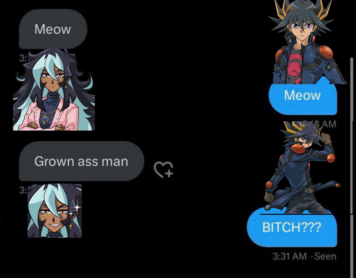 Kyu_bea's tweet photo. IM CRYING PLEASEEE @starlightxvera 😭😭😭 YOU LOVELY PERSON YOU (PRAISE HER CAUSE THIS IS SO FUCKING FUNNY TO ME 😭😭). Idalia also belongs to spring ;3;
#yugioh #yugiohoc #crowhogan #yuseifudo https://t.co/Qt6NQfccCc