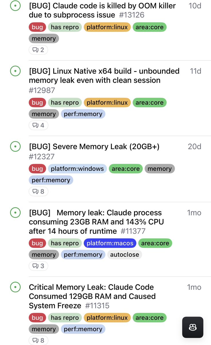Yampeleg's tweet image. Claude Code team, please listen!

RAM consumption on Linux explodes (+100GB) when using subagents.

This is a HUGE bug affecting thousands of users for months.

It’s all over GitHub and Reddit, with tens of issues and long threads of users trying to debug it.

The current…