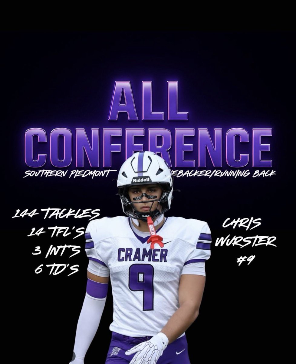 704wurster's tweet image. Honored to be 3x all conference @RecruitSCramer @CoachPutt @CoachBradley22 @CoachO_13 @NickVagnoneLR @coachSocha @542Simmons
