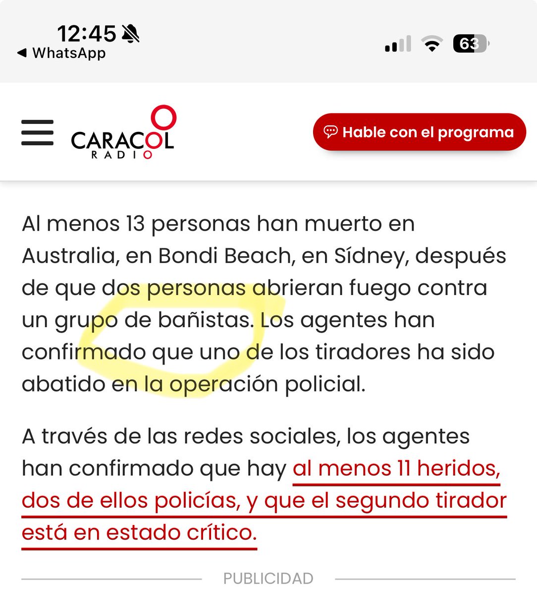 Esta presentación de la noticia por <a href="/CaracolRadio/">Caracol Radio</a> es realmente infame. No eran “bañistas”, eran judíos celebrando la festividad de Janucá.  Vergonzoso
