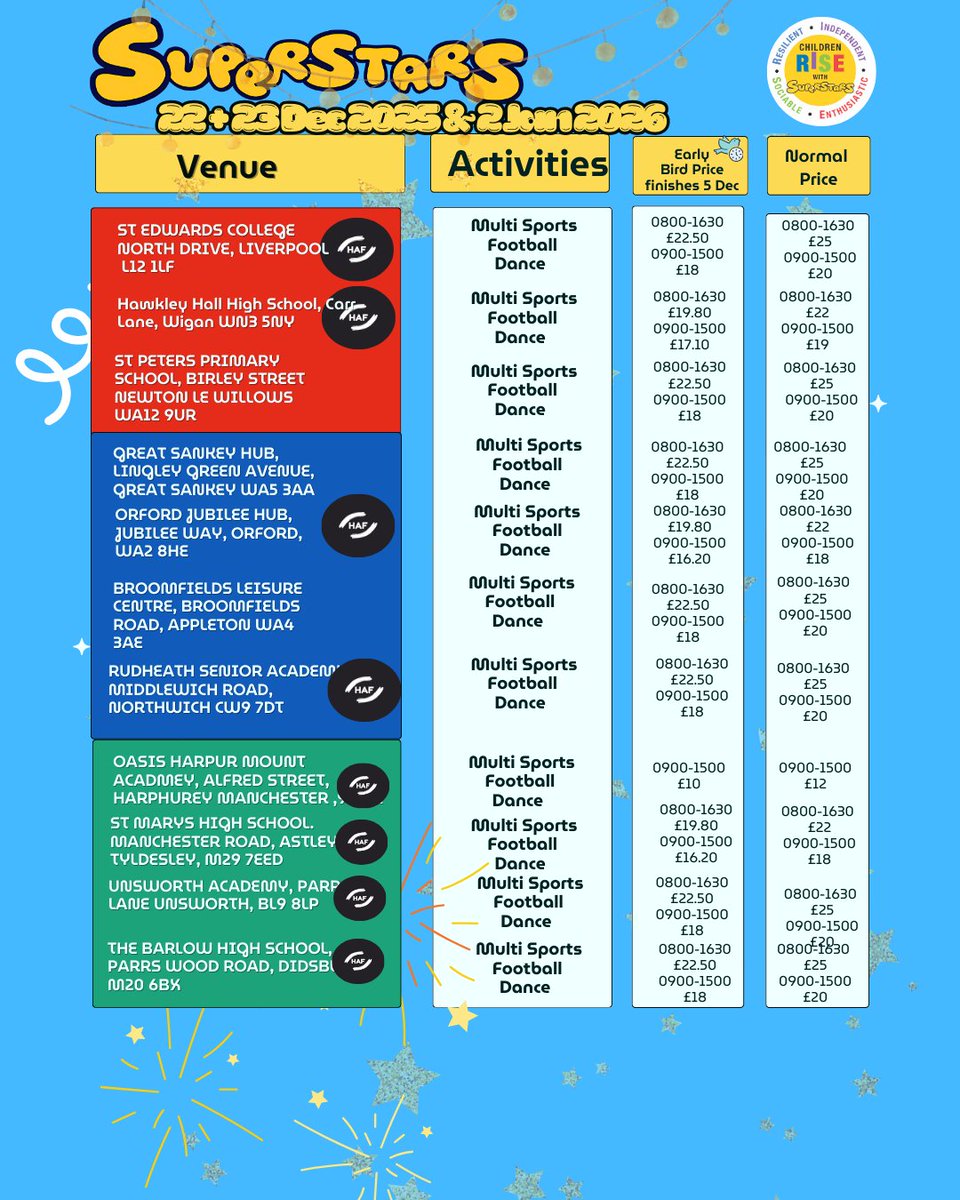 Superstars Holiday Clubs tweet media