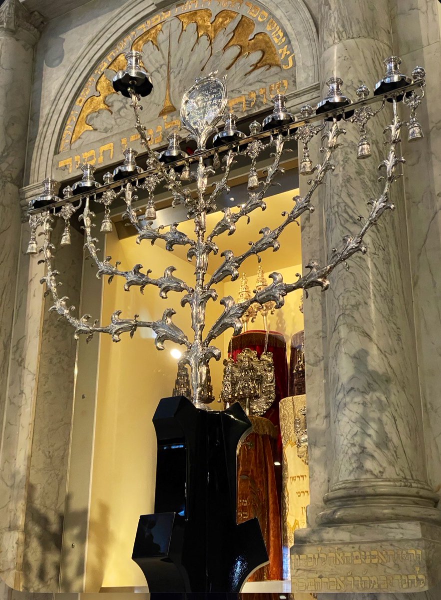 The Rintel Menorah commissioned in 1753 by philanthropist Sara Rintel and donated to Amsterdam's Great Synagogue, is a silver Chanukkah Menorah. It was hidden during the holocaust and survived. A treasure bearing witness to the golden age of Dutch Jewry.