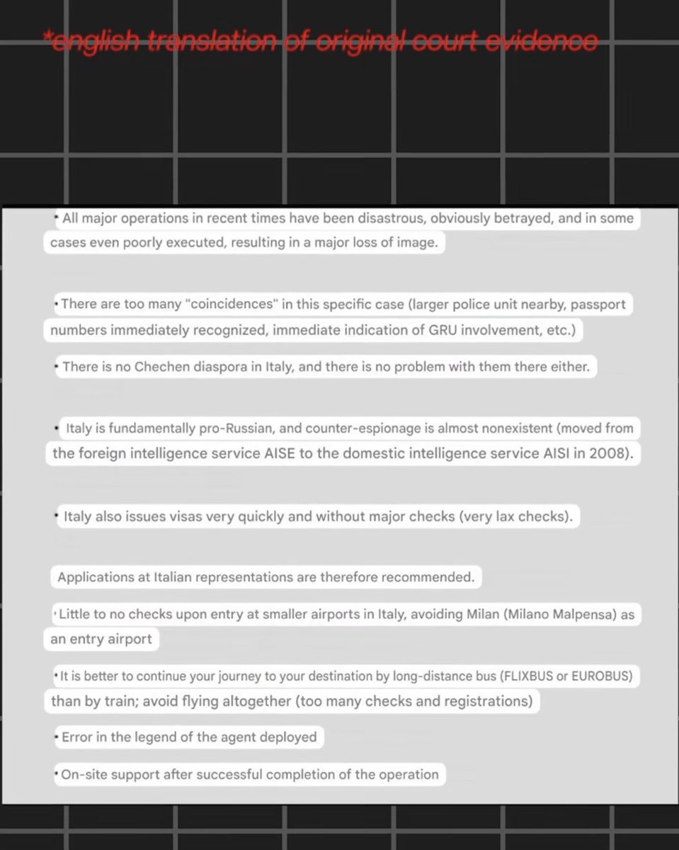 MatteoPugliese's tweet image. 🔴 Il noto giornalista @christogrozev ha mostrato un documento dello spionaggio russo prodotto in un processo in Austria dove si legge: “l’Italia è di fatto pro-russa e il controspionaggio quasi non esiste” “concede visti con pochi controlli quindi sono raccomandate le richieste”