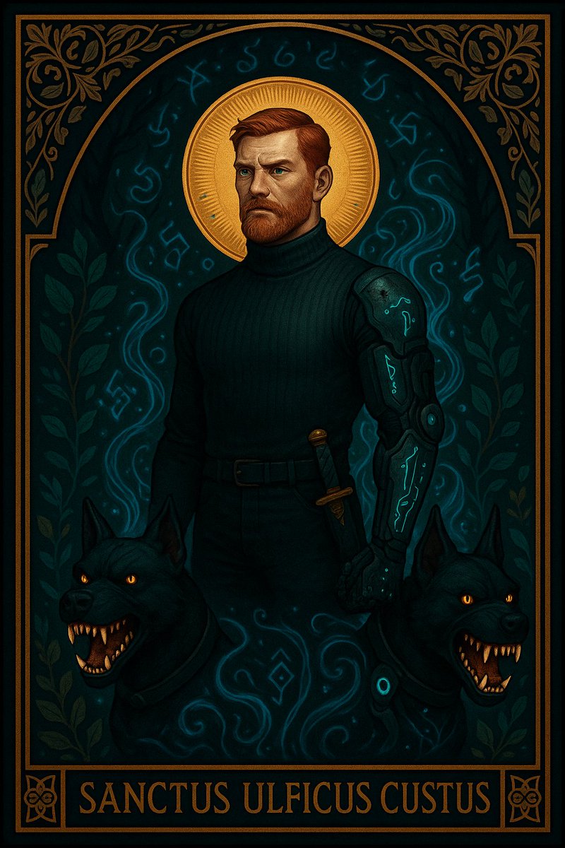 PerOlofMichael's tweet photo. Saint Ulf the Protector
#AIart #DarkFantasy #IconArt #SciFiArt