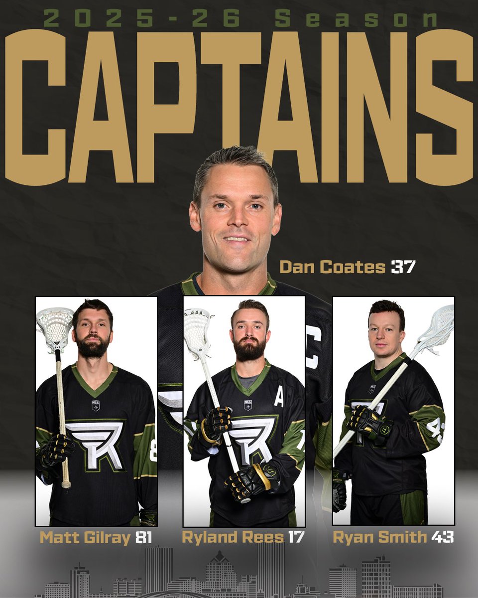 RocKnighthawks's tweet photo. Leading the hunt🦅
Dan Coates (C)
Matt Gilray (A)
Ryland Rees (A)
Ryan Smith (A)
Your captains for the upcoming season are set — ready to lead from the front, set the standard, and carry The Kettle into battle🥍
#Captaincy #HuntTogether #Knighthawks #builttohunt #thekettle https://t.co/JV1QF6VVhc