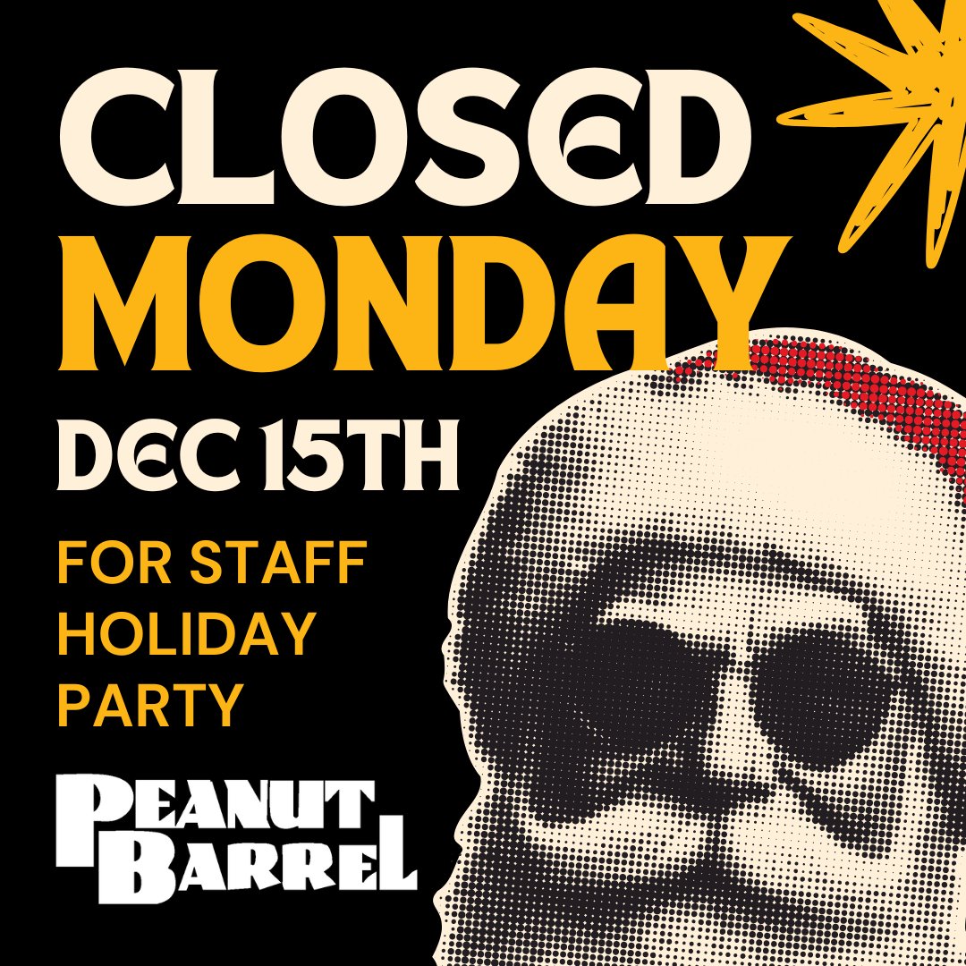 Heads up! If you need your PB burger or brew, you MUST come in today!
TODAY: We are open and ready for the Lions Game Day. 🏈
TOMORROW: We are CLOSED, Monday, December 15th, for our annual staff holiday party. 🎅