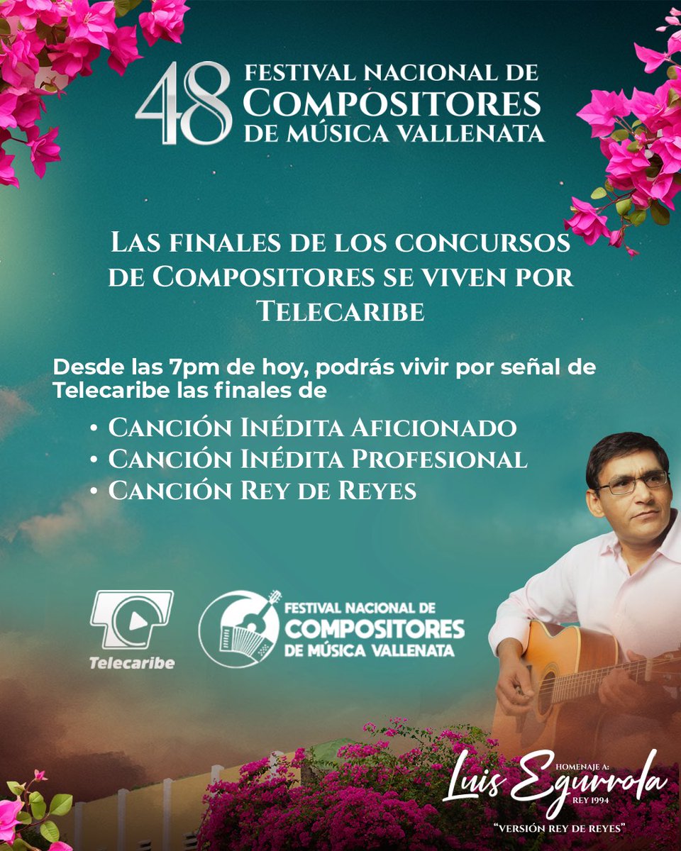 Gracias al respaldo de <a href="/CanalTelecaribe/">Canal Telecaribe</a> las competencias de composición del FestiCompositores se transmitirán en vivo durante la jornada nocturna para darle más visibilidad a la creatividad de los artistas.

🗓 Hoy |  7:00 p.m.

¡Conéctate con la grandeza de la música vallenata!