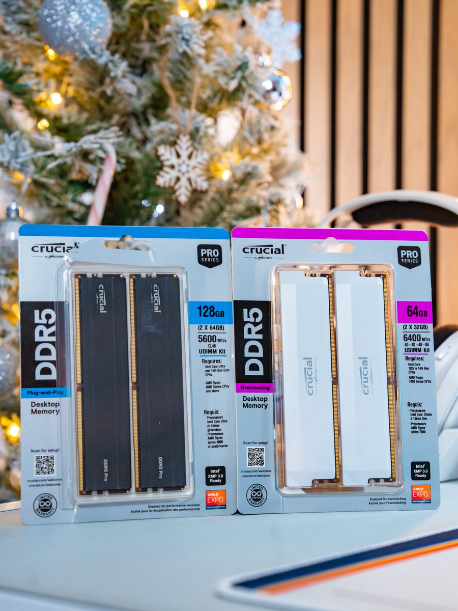 🎅🏻 12 Days of Spudmas Giveaways 🎁

Day 3 - 2 x Crucial DDR5 RAM kits 💪🏻

Helping you avoid the price hikes 👀😏

To enter:

- Like and repost ❤️
- Follow <a href="/spuddgaming/">Spudd Tech 🎮</a> <a href="/SpuddPlays/">Spudd Plays</a> 
- Tag 2 friends and your preferred colour! 🎮

Winner picked in a week! Good luck! 🎄