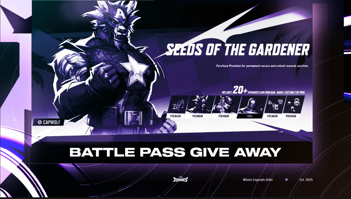 LuneXGG's tweet image. 🌱 New Marvel Rivals Seeds of the Gardener Giveaway 🌱

To celebrate our new Marvel Rivals roster, we're giving away 2x Seeds of the Gardener Event passes!

How to enter:
1⃣ Follow @LuneXGG 
2⃣ Like &amp;amp; RT this tweet
3⃣ Tag a friend!

#WhereLegendsOrbit | #MarvelRivals