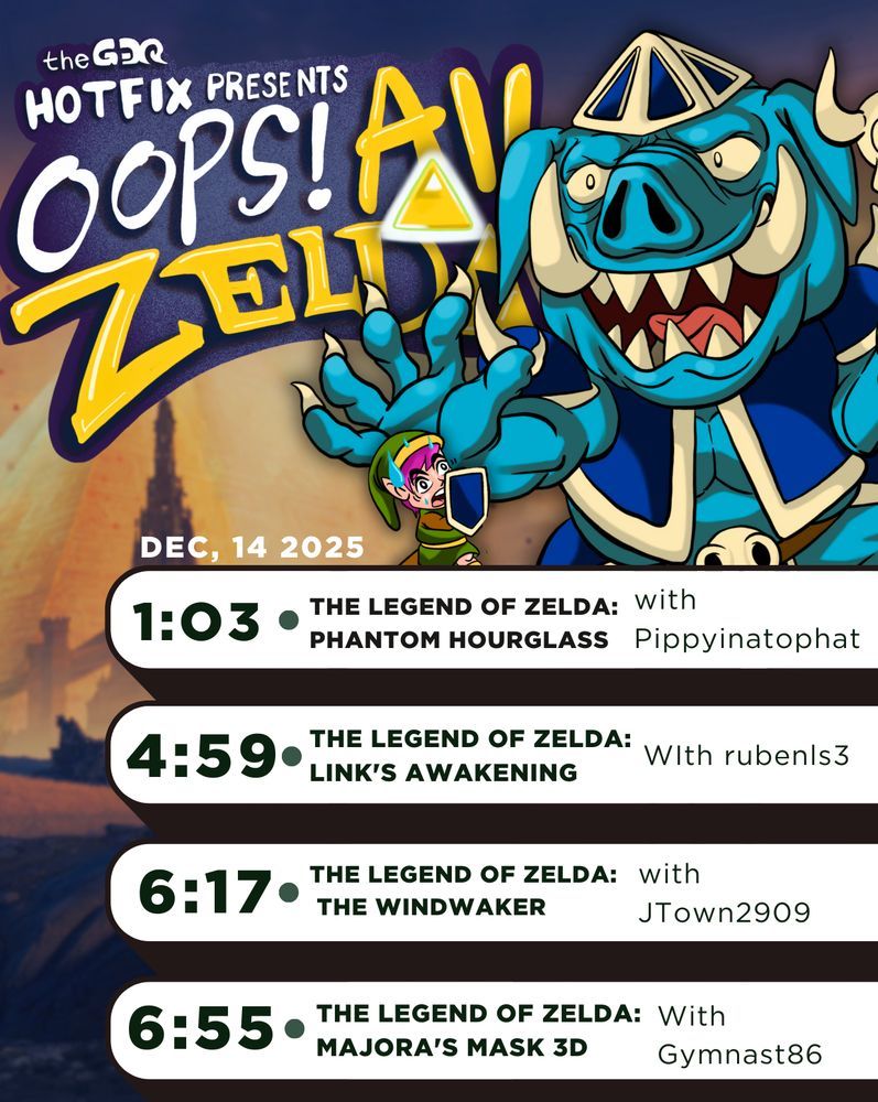 GamesDoneQuick's tweet image. Oops! We have more Zelda coming your way today!!!!!!

twitch.tv/gamesdonequick