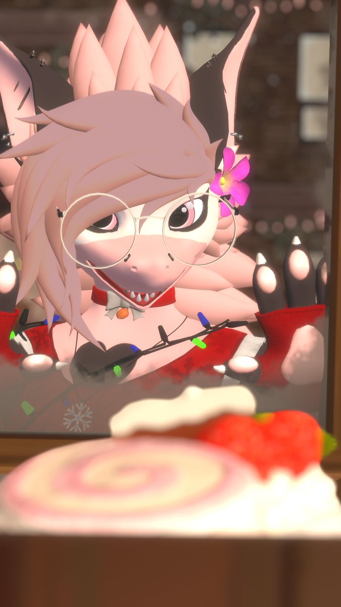 FloofIts's tweet image. POV: the cake is behind glass, my self-control is on the other side, and negotiations have officially failed 🍰😤🐾