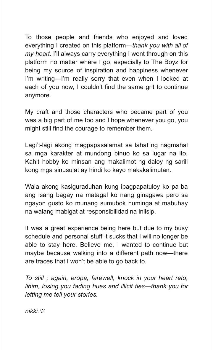 madebydeobi's tweet photo. now permanently closing this journey, 
nikki. ♡ https://t.co/6VK3i0rTDt