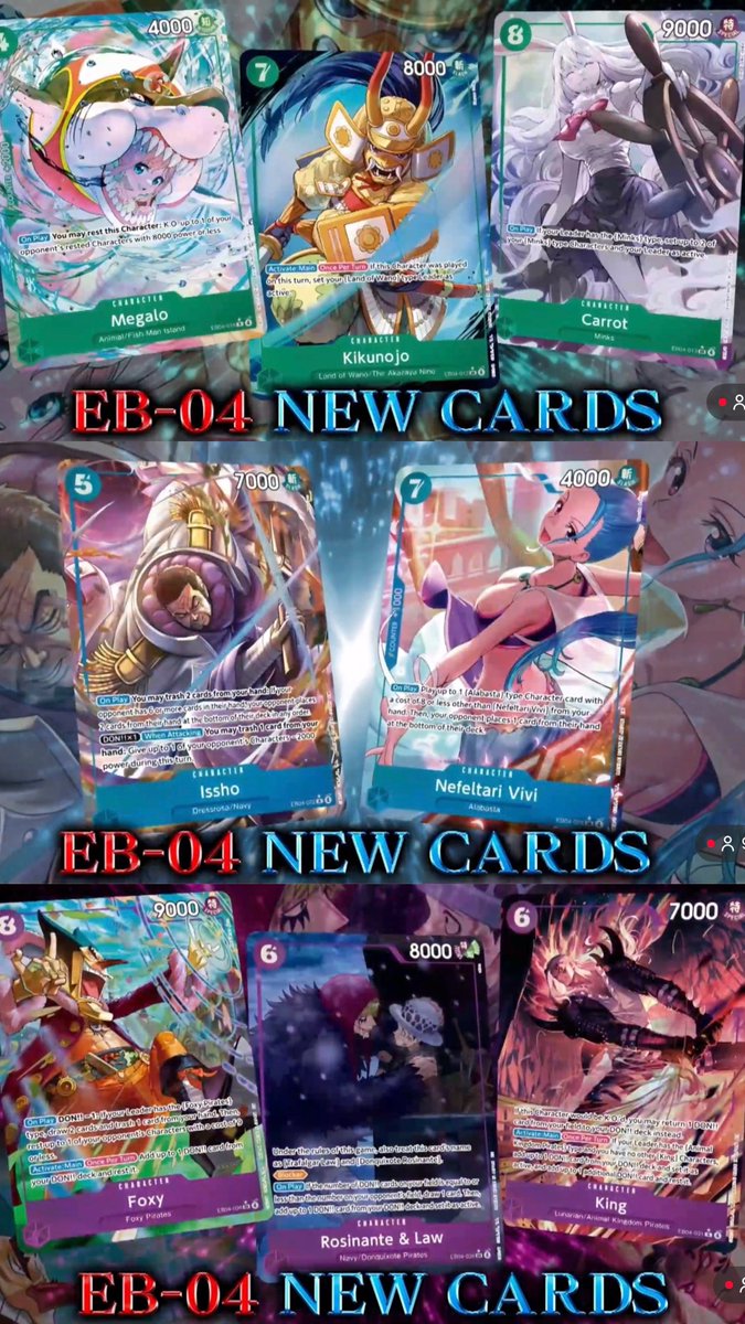 Several EB04 Alternate Art cards were revealed for OP14-EB04 The