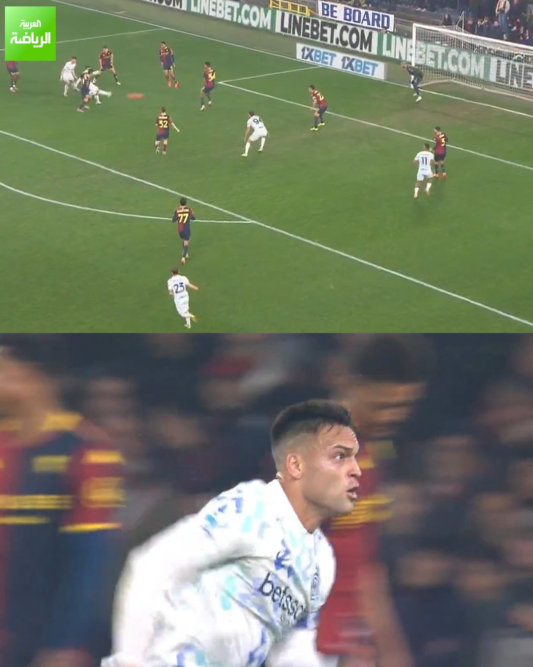 لاوتارو مارتينيز أمام جنوى في الشوط الأول: 6