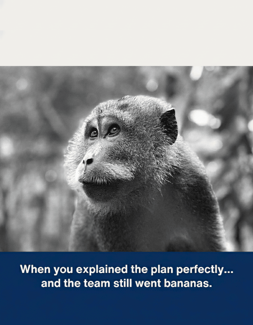 BenFinklea's tweet photo. When you explained the plan perfectly… and the team still went bananas. 🍌
Clarity isn’t what you said—it’s what they understood.

#Leadership https://t.co/FGfyuQUCpE