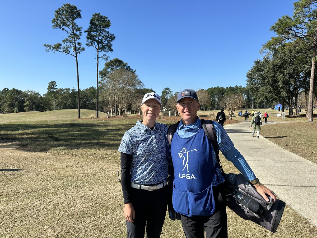 BrandeisGolf's tweet photo. From Brandeis to the LPGA ⛳️
Proud of Brandeis alum Emma McMyler on earning her 2026 LPGA Tour card. A special moment shared with her dad—a golf pro—on the bag. Bronco excellence continues, with sister Clair carrying on at UIW in the Fall.
#BroncoPride #LPGA #BrandeisGolf https://t.co/sDGAcTj2r2