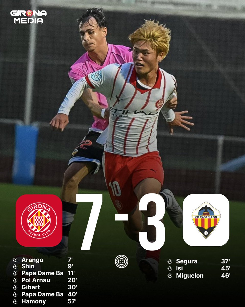 ⚽️ 𝗙𝗜𝗡𝗔𝗟

🎯 Exhibició de cara a porta en el duel entre filials

🔥 Golejada blanc-i-vermella per tancar l'any a casa

🔜 CD Alcoyano (✈️ 21/12 - 17:00h)

📲 Consulta la crònica a gironamedia.cat

📸 GFC Acadèmia