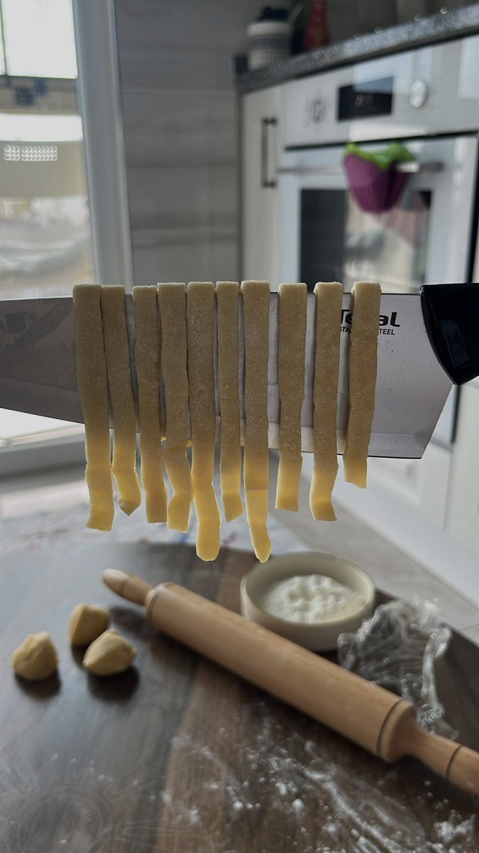 canım taze fettuccine yemek istedi ve gerekeni yaptım