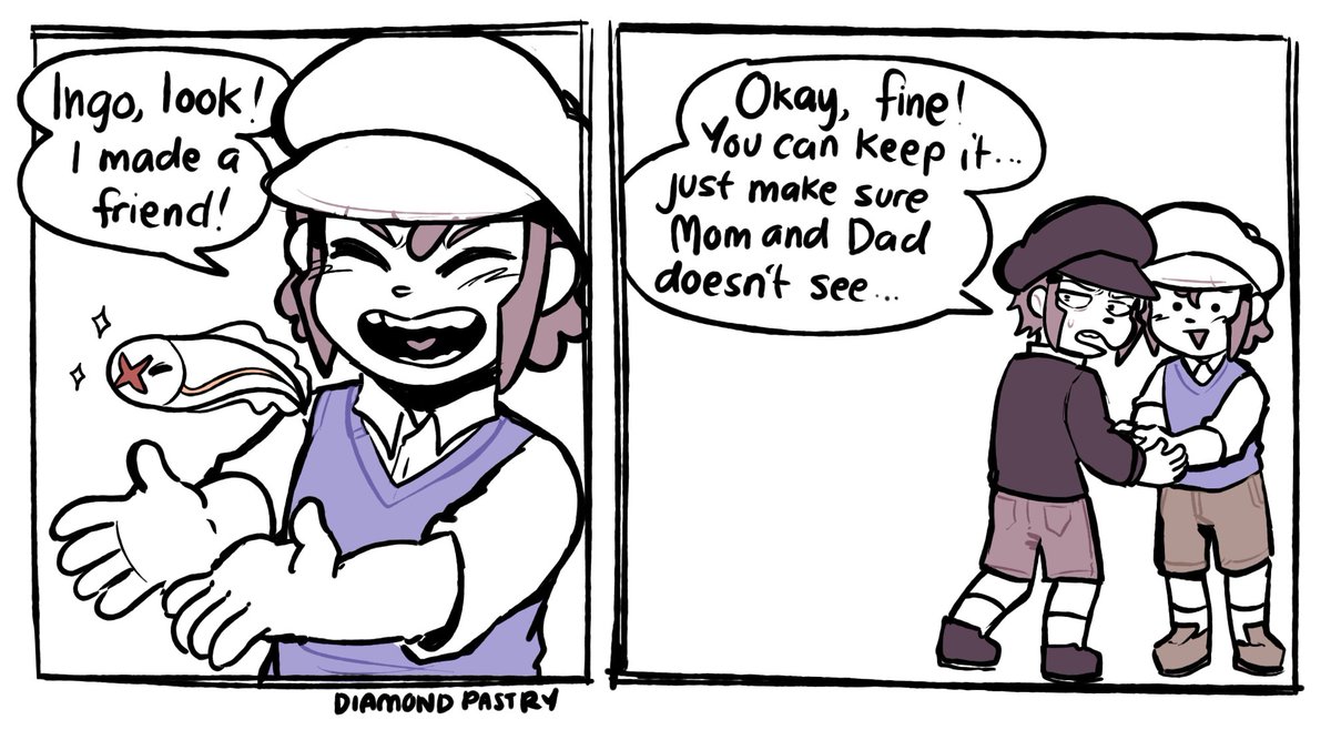 DiamondPastry's tweet image. i have not drawn submas kids in a while ... here is emmet acquiring a tynamo without permission ....

#submas