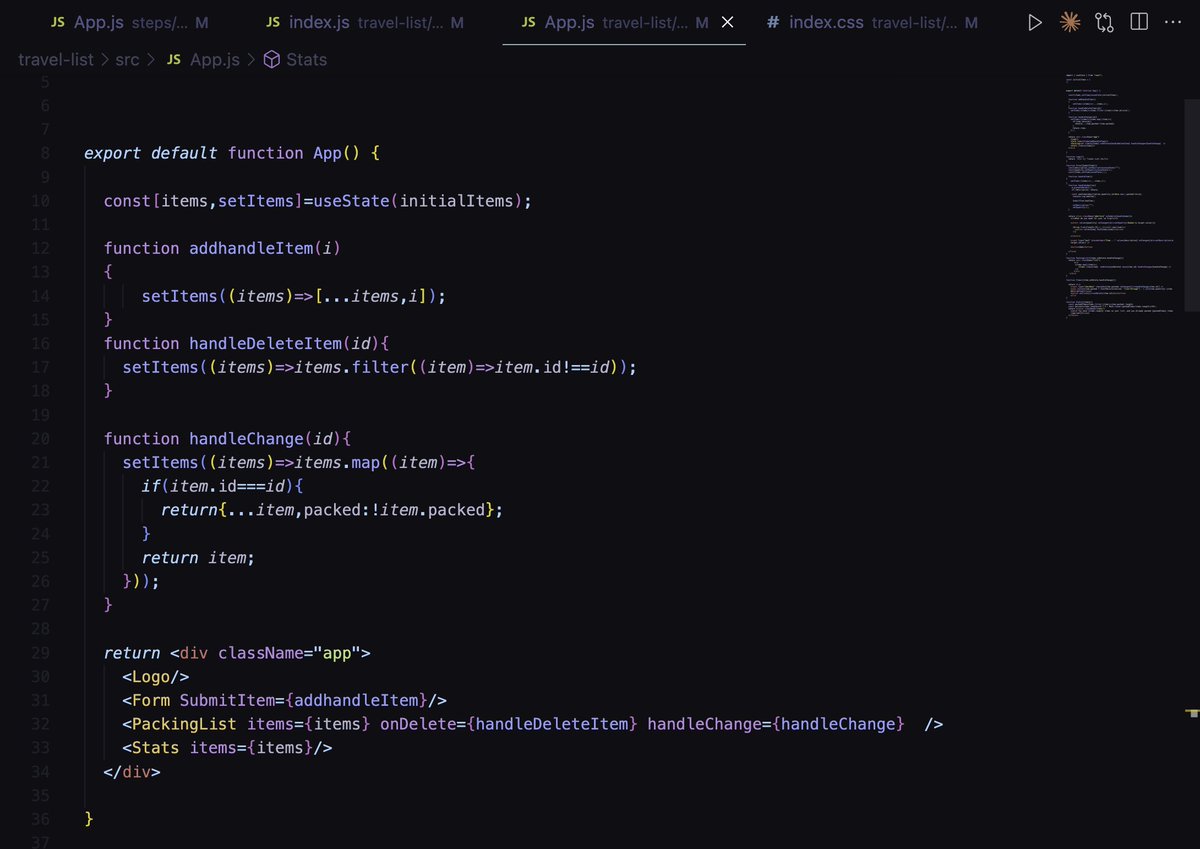 Kenil2910k's tweet photo. Built a React travel list app :
Learned real-world patterns
→ Lifting state up
→ Child → parent communication
→ Immutable state updates
→ Derived stats
→ Sorting &amp; clearing lists https://t.co/amT8Rr7laA