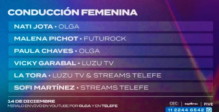 Maicabel1's tweet photo. Hoy son los Martín Fierro de Stream y la Tora está nominada a: conducción femenina y a stream react
Ambas nominaciones súper merecidas y esperando por las estatuillas #MartinFierroStream https://t.co/Q1fcKM7dLc