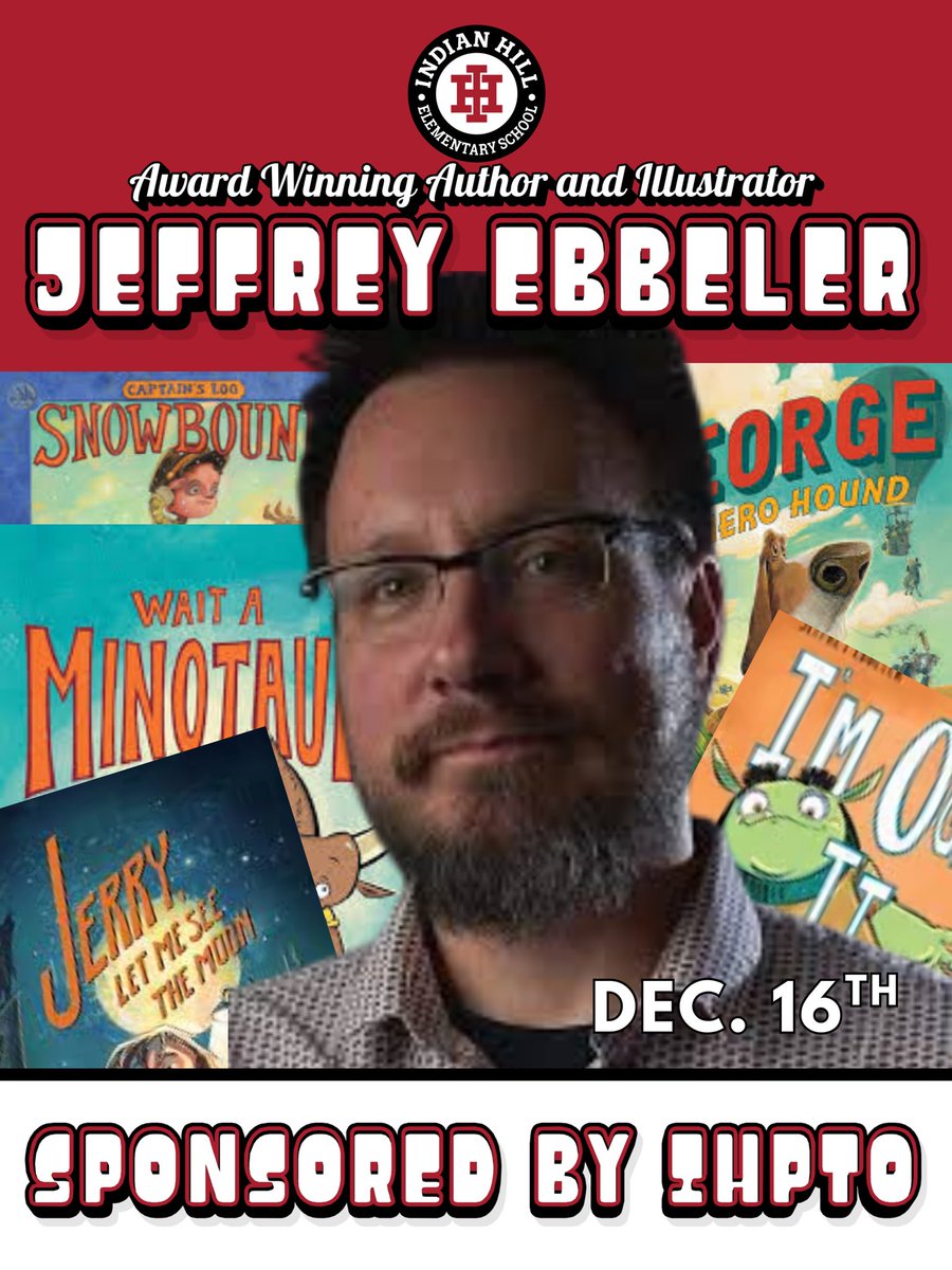 IHElementary's tweet photo. IHES is excited to welcome award winning author and illustrator Jeffrey Ebbeler on December 16! A special part of our Winter Break Spirit Week. Thank you to IHPTO for sponsoring this great experience for our students.#ihpromise @IHSchools @ihpto @IHCampusLife https://t.co/LLpKa6OE8L