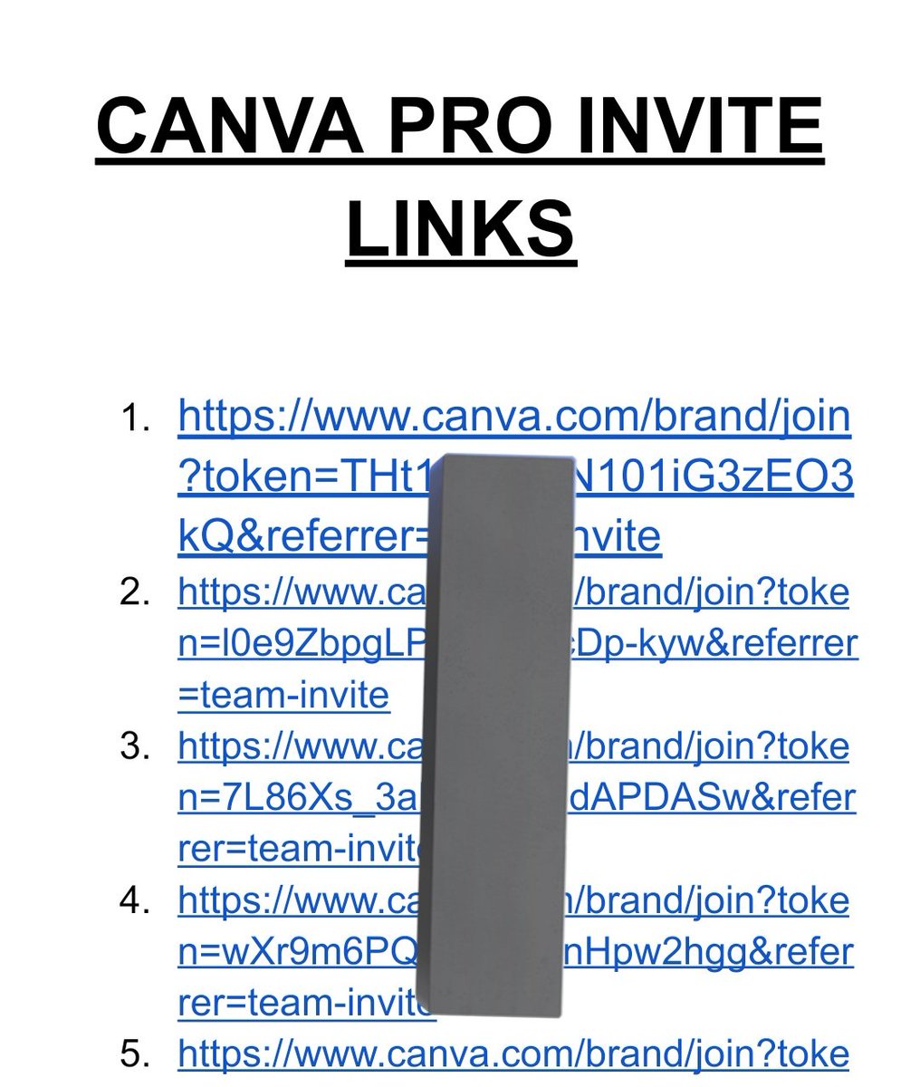 Its_elknows's tweet photo. Kama wewe ni creator na unatamani kupata Canva premium bila kulipia, basi fata hizi hatua hapa chini

→ Follow me
→Like na Repost
→Comment " CANVA PRO" 
→ DM me " Done"

PS: Hakikisha umefata hatua zote bila kuruka, baada ya hapo ntakutumia DM kwako link ya hii docs https://t.co/ovn9VVrOB1