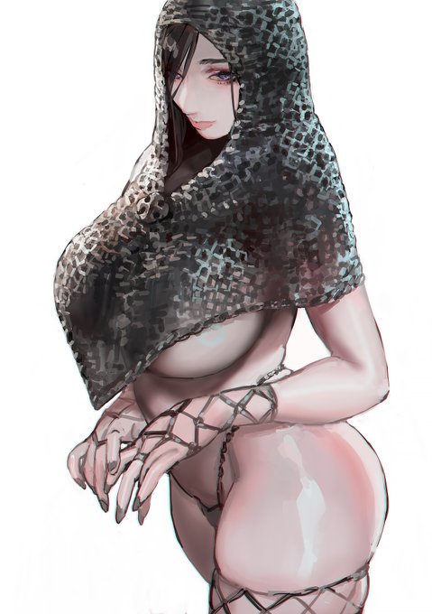 こっちは19週目。まだまだ鎖帷子をうまく表現てきてない🥲 