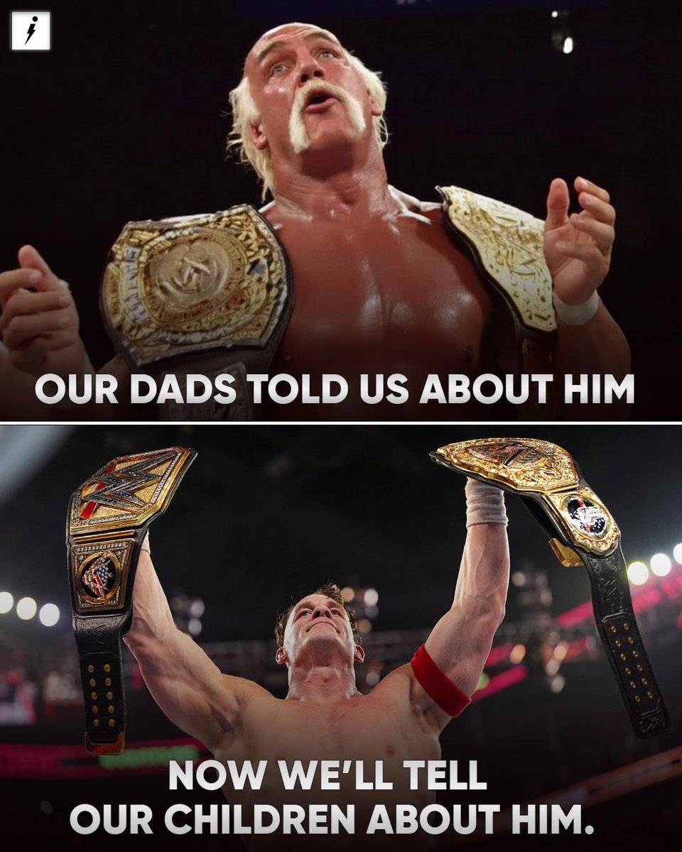 RomanEra0's tweet image. Hulk Hogan was our dads’ hero. John Cena is ours.